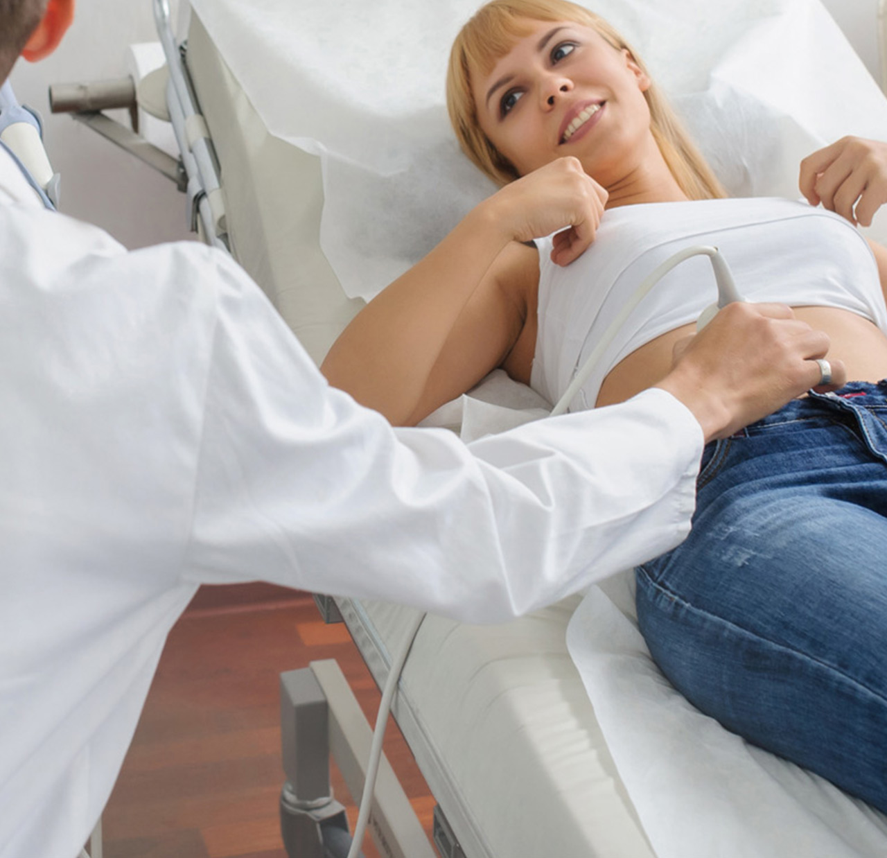 woman receiving a ultrasound